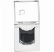 Розетка компьютерная RJ45 cat6 UTP - 1 модуль. Цвет Белый. Bticino серия CLASSIA. RW4279C6